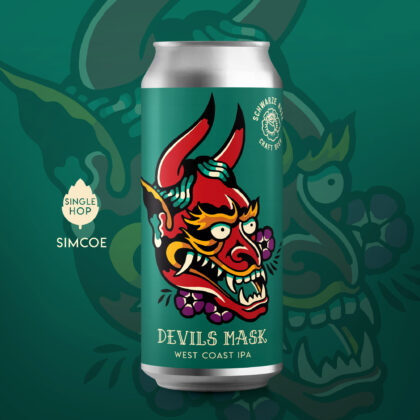 Schwarze Rose Devils Mask