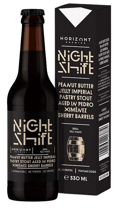 Horizont Night Shift Vintage 2025 / Peanut Butter Jelly Imperial Pastry Stout Aged In Pedro Ximénez Sherry Barrels