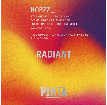 Pinta Brewery HOPZZ_ Radiant