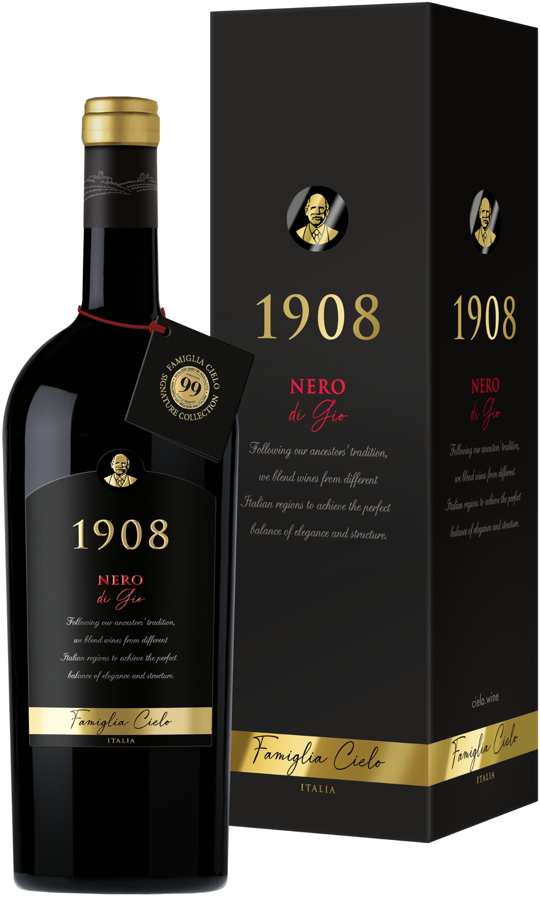 Cielo 1908 Nero di Gio Magnum in giftbox