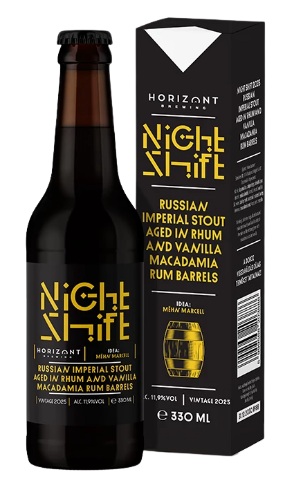 Horizont Night Shift Vintage 2025 / Russian Imperial Stout Aged In Rhum And Vanilla Macadamia Rum Barrels