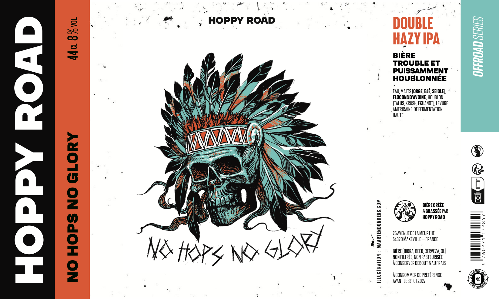 Hoppy Road No Hops No Glory Double hazy IPA