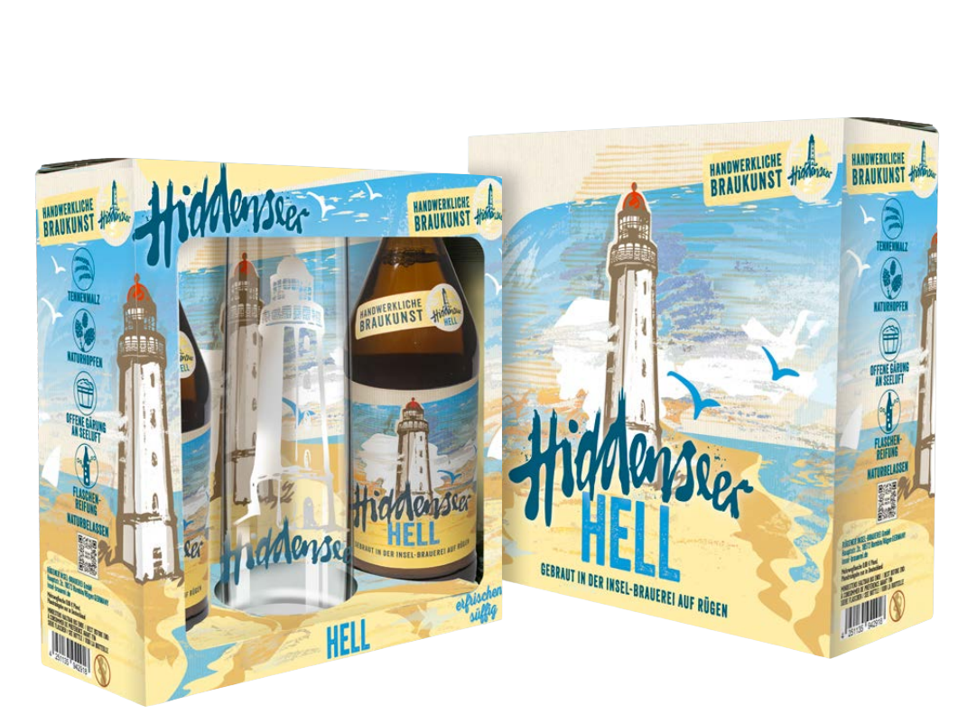 GIFTPACK  HIDDENSEER LEUCHTTURMGLAS